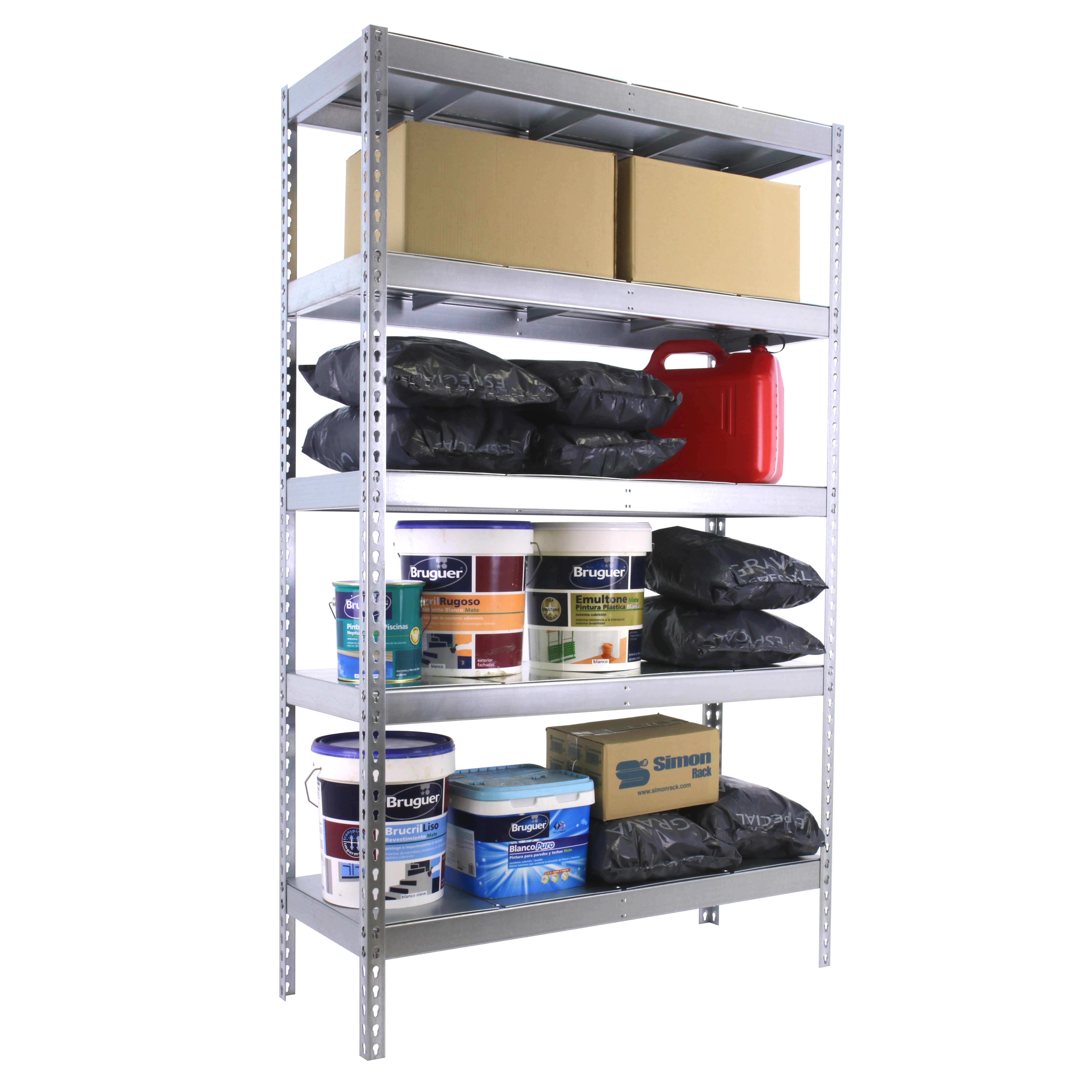 SimonRack Rayonnage Industriel 2000x1800x900 mm, 5 Niveaux Métal, 600 ...