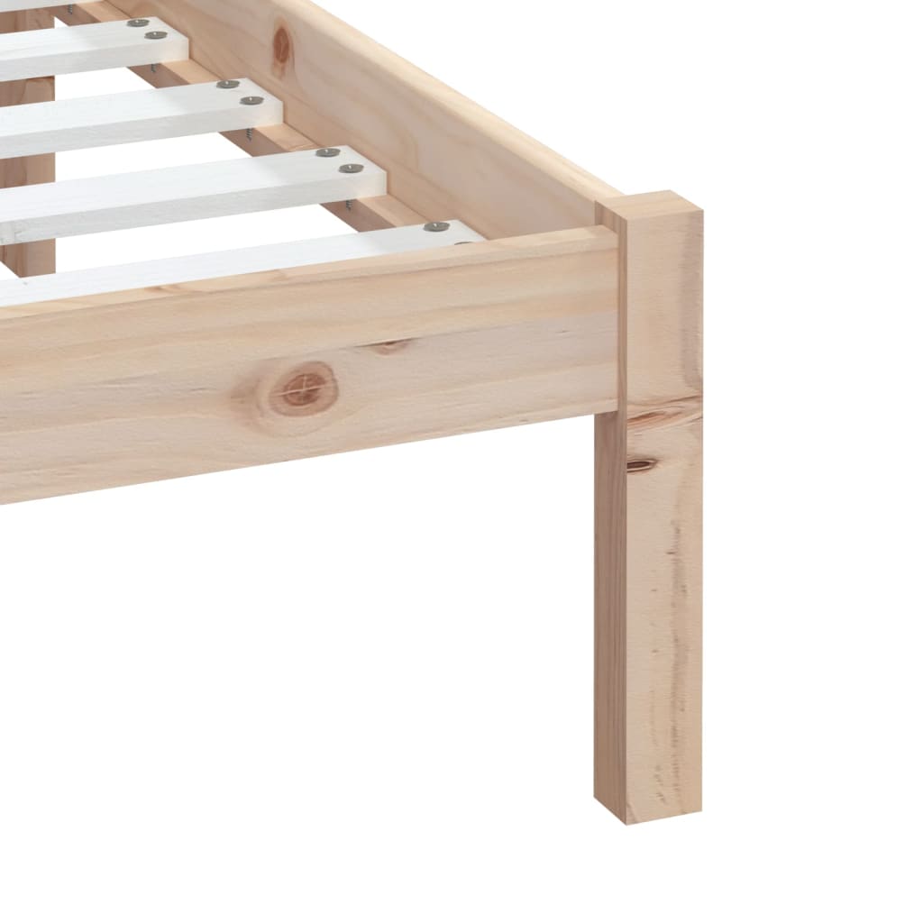 Cadre de lit sans matelas en bois massif - 7