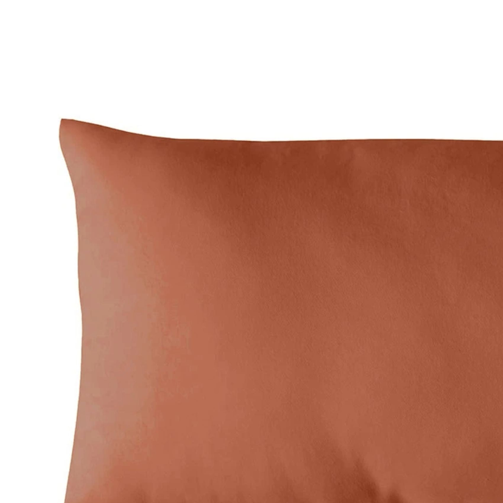 Coussin non déhoussable en coton uni - Brique - 30x50 cm - Coton - 2