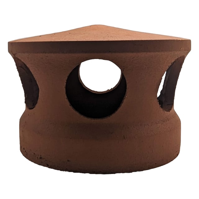 Lanterne de toiture en terre cuite rouge, Chapeau pour tuile à douille, Passage tuyau d 150 mm