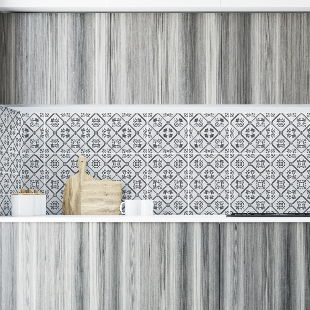 30 vinilos baldosas de cemento azulejos lona - adhesivo de pared - revestimiento sticker mural decorativo - 30stickers15x15cm