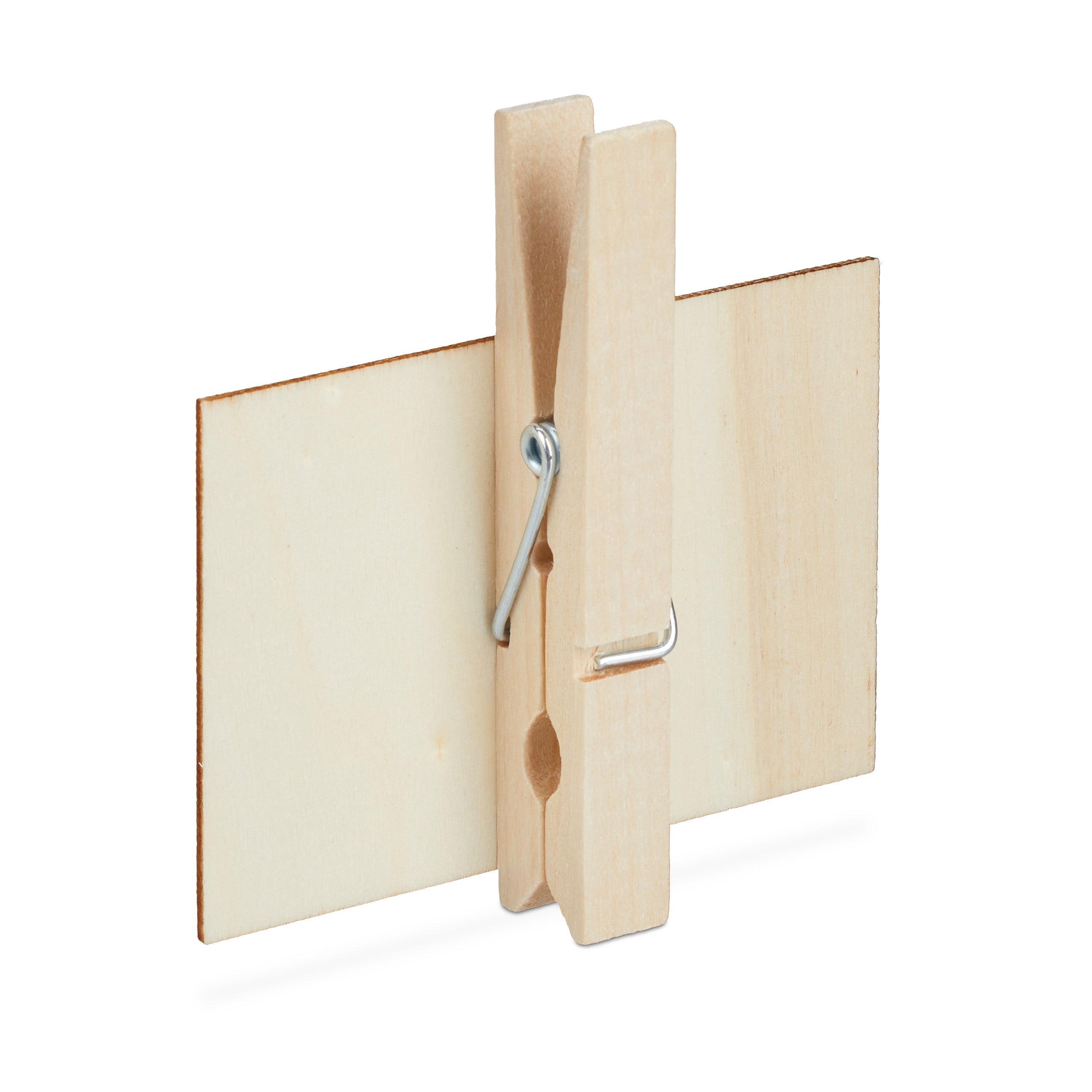 Pincettes pour tableau, jeu de 40, pour identifier plantes, réutilisables, avec craies, en bois, nature/noir - 5