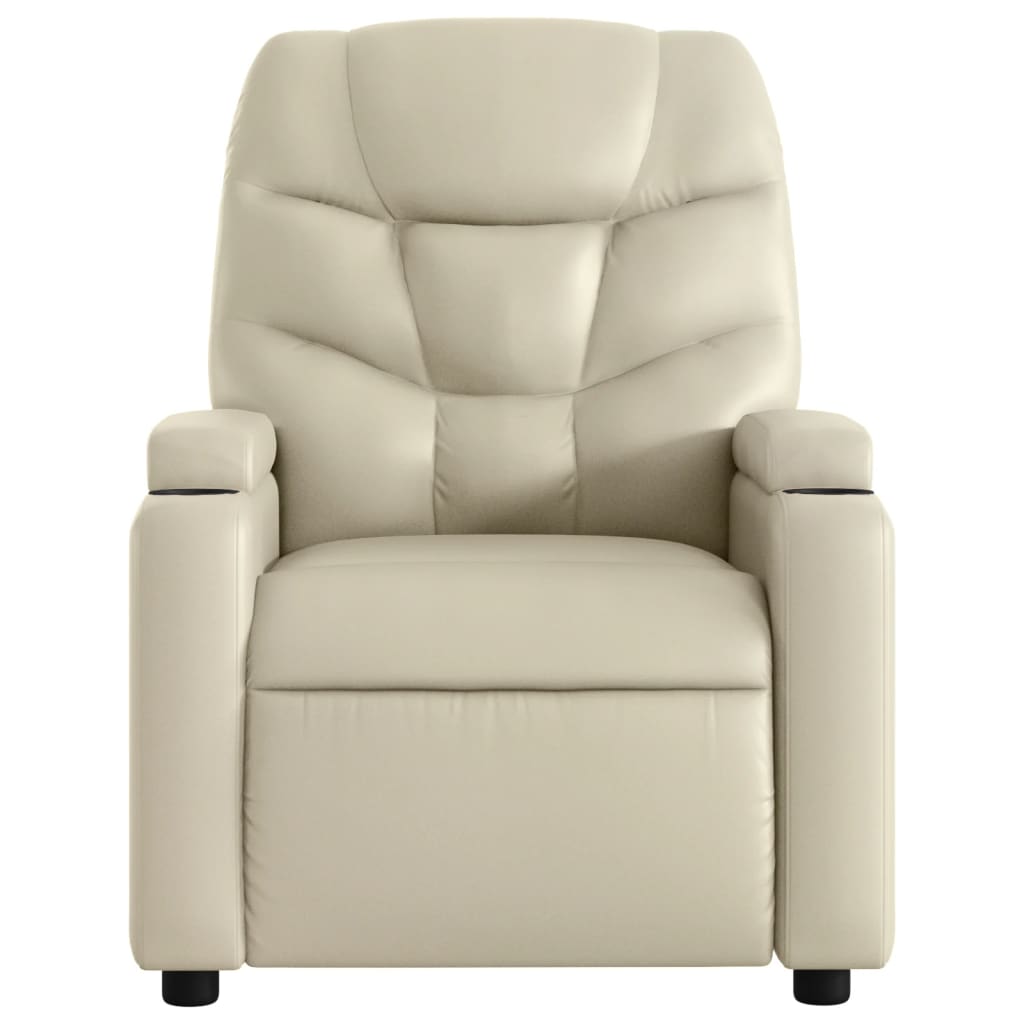 Fauteuil inclinable électrique Crème Similicuir - COMFORTXL - 8