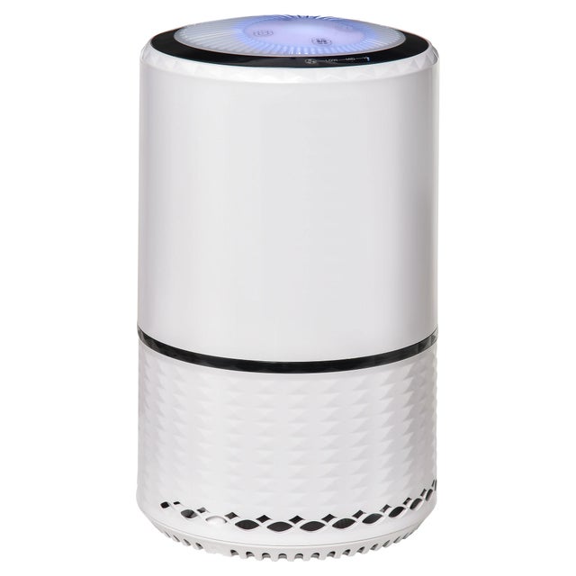 HOMCOM Purificatore D'aria Con Filtro Hepa Carbone Attivo, 3 Velocità Regolabili, Area Coperta 18㎡, Per Polvere, Fumo, Odori, Polline