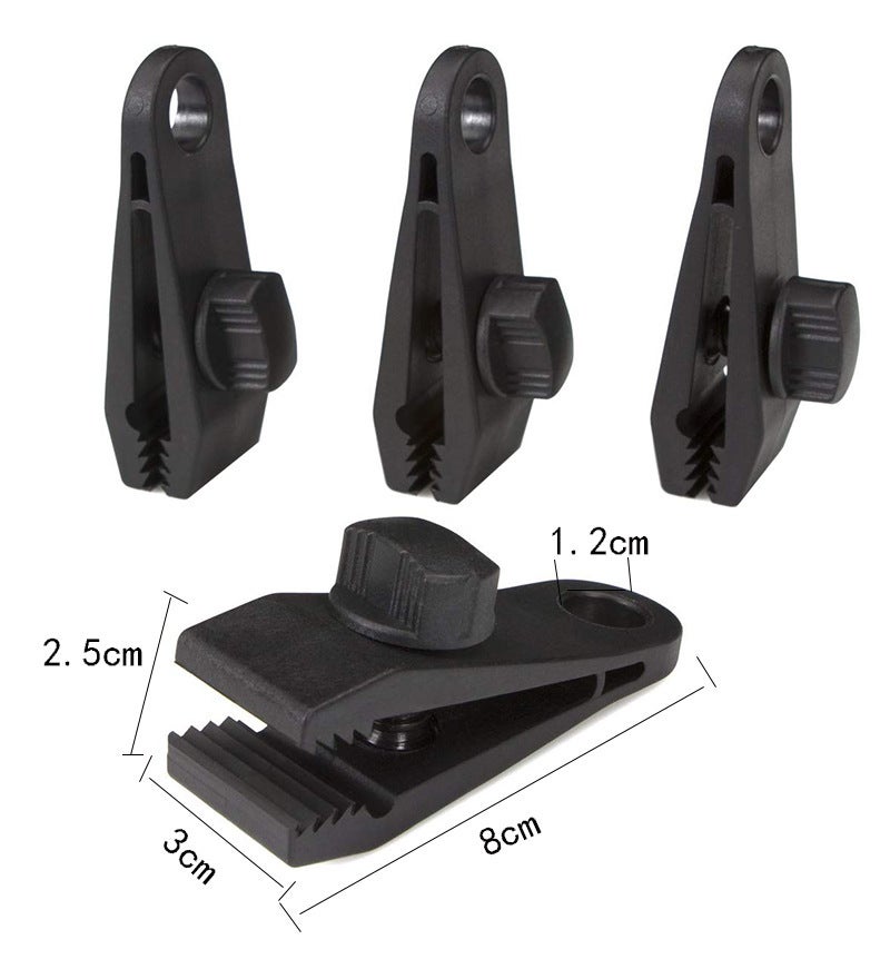 16 pinces crocodiles multi-usages pour rideaux de tonnelles d'extérieur, 16 mousquetons pour rideaux de tonnelles de jardin et de terrasse - 2