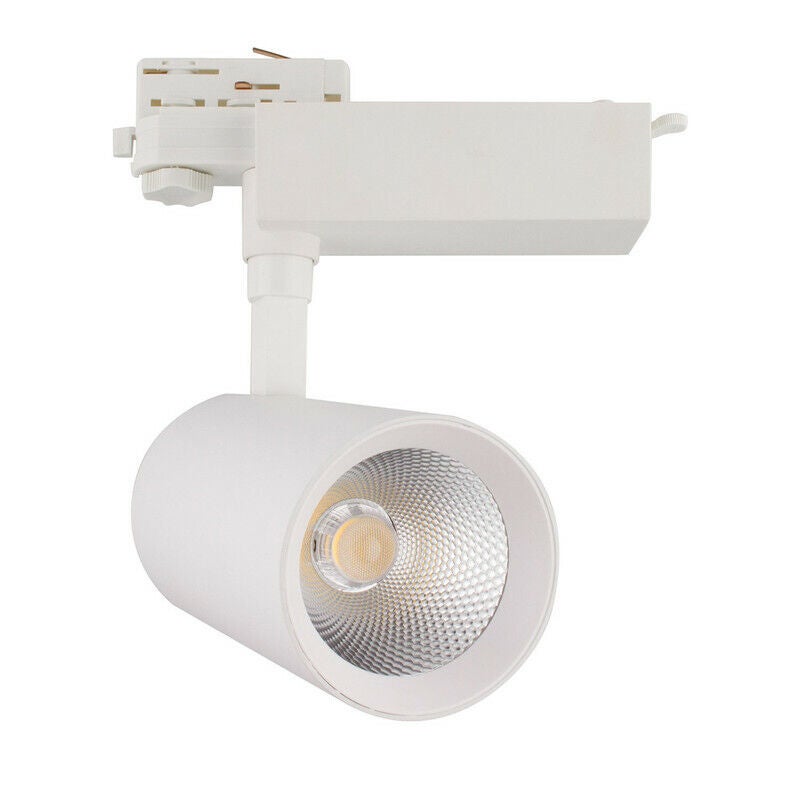 LUMIÈRE SUR RAIL LED TRIPHASÉE 30W 5000K BLANC BUREAU MAGASIN LUMIÈRE ...