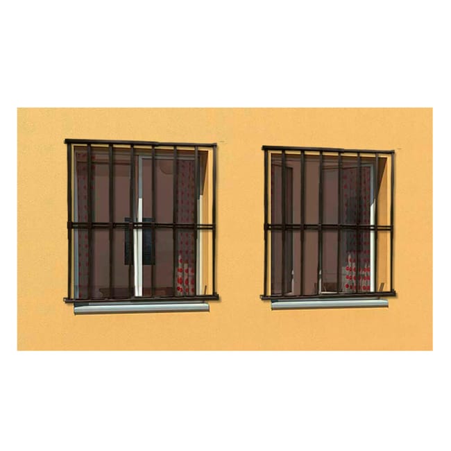 Grille de défense réglable pour fenêtre (largeur et hauteur) de 95x95 cm à 165x165cm noir - 10