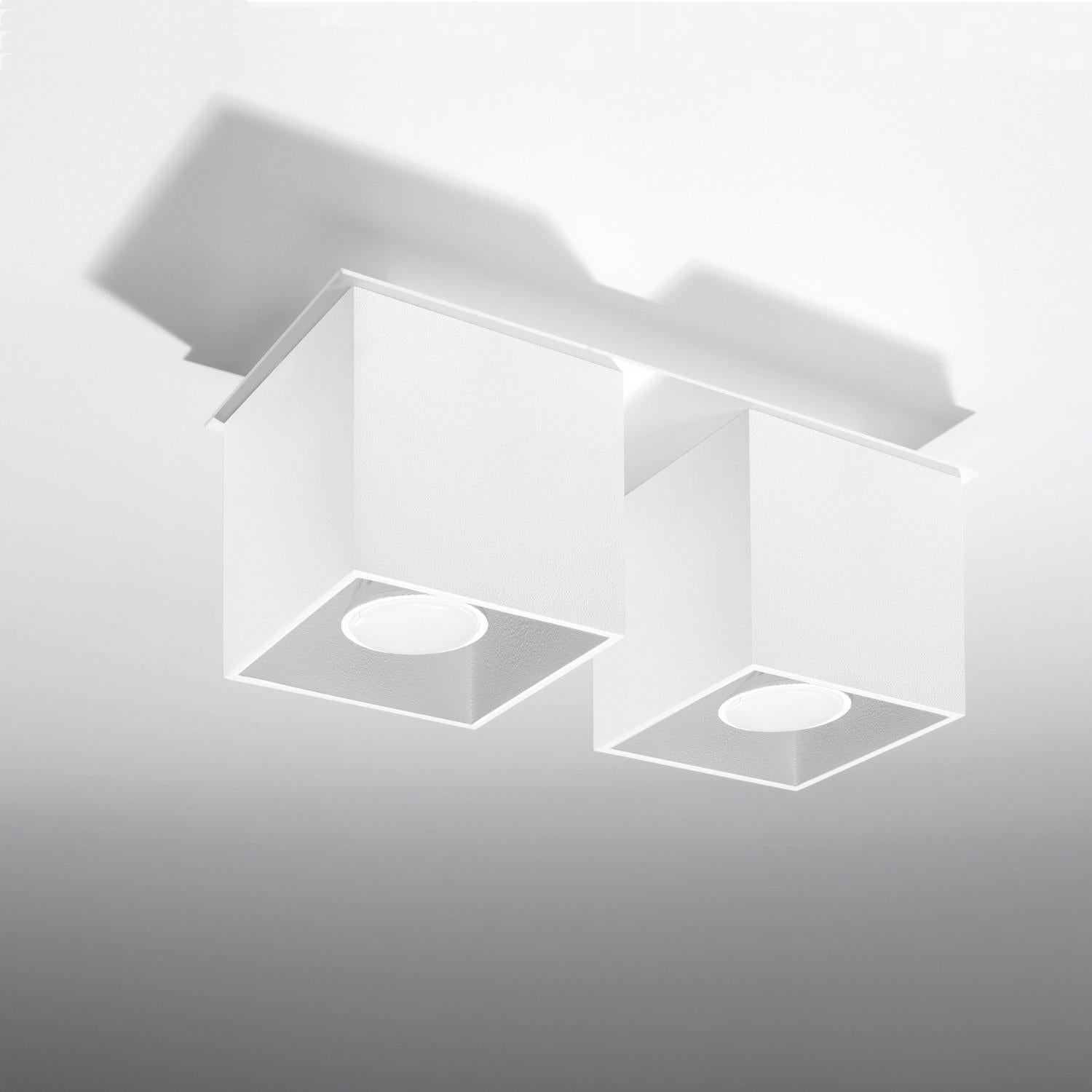 Reflektor sufitowy spot natynkowy Quad listwa czarny 2xGU10x40W wym: 26 x 10 cm metal Sollux Lighting