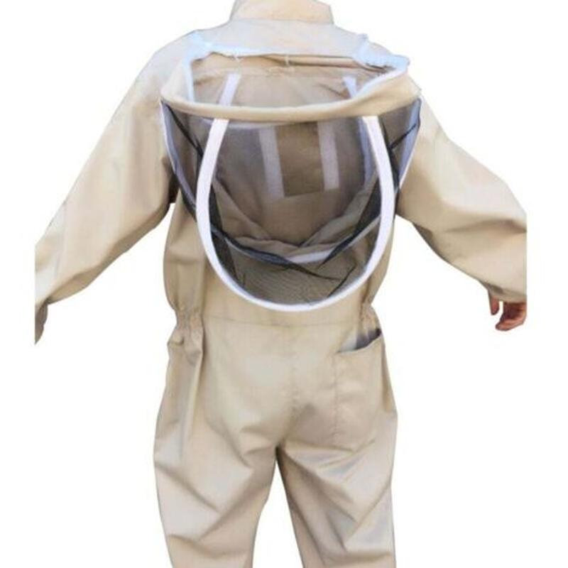 Combinaison d'apiculteur XXL – Équipement de protection en coton respirable – Gants longs inclus – Chapeau anti-abeilles intégré - 4