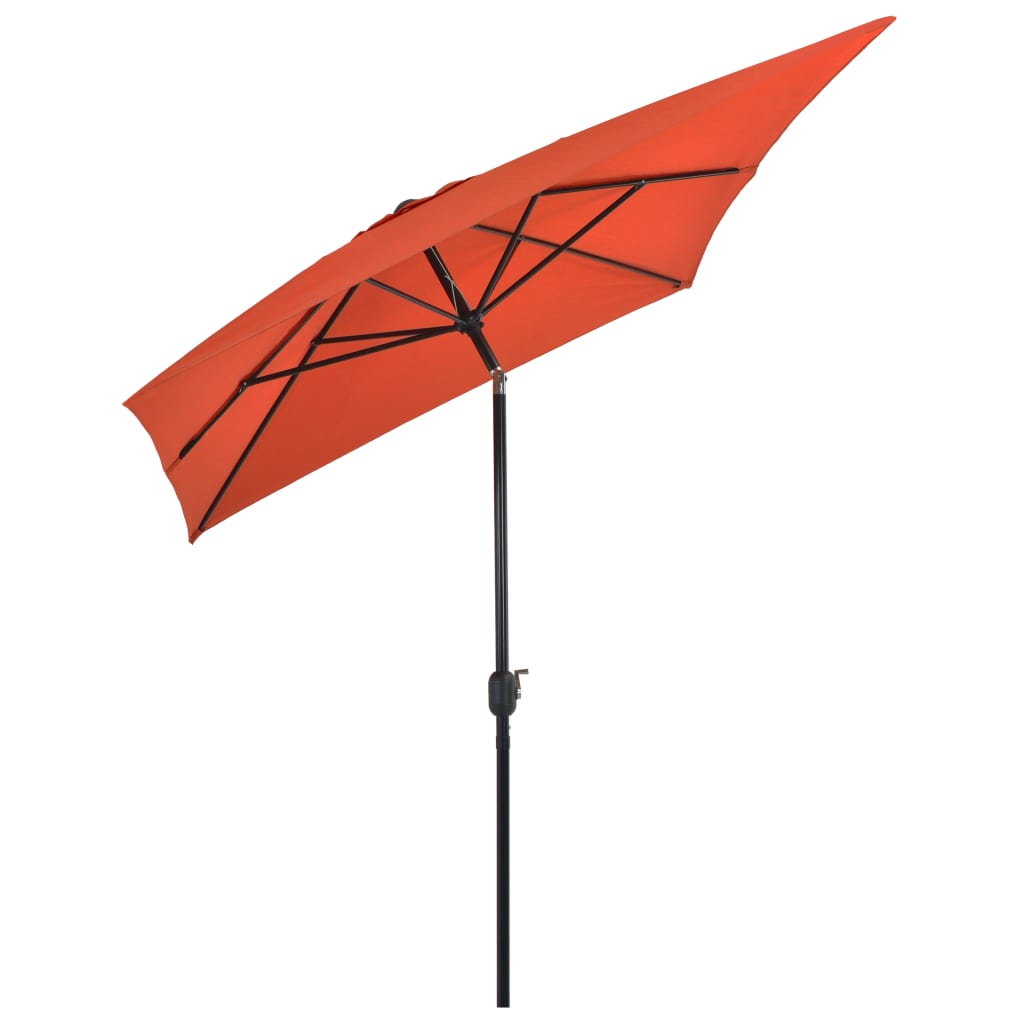 Parasol avec mât en métal 300x200 Terre cuite - 4
