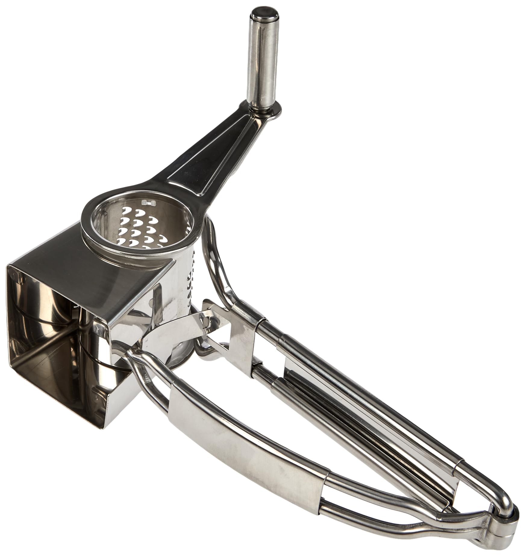 Grattugia Professionale A Manovella In Acciaio Inox Dorato – Per Formaggio, Cioccolato, Spezie – Gadget Da Cucina Elegante