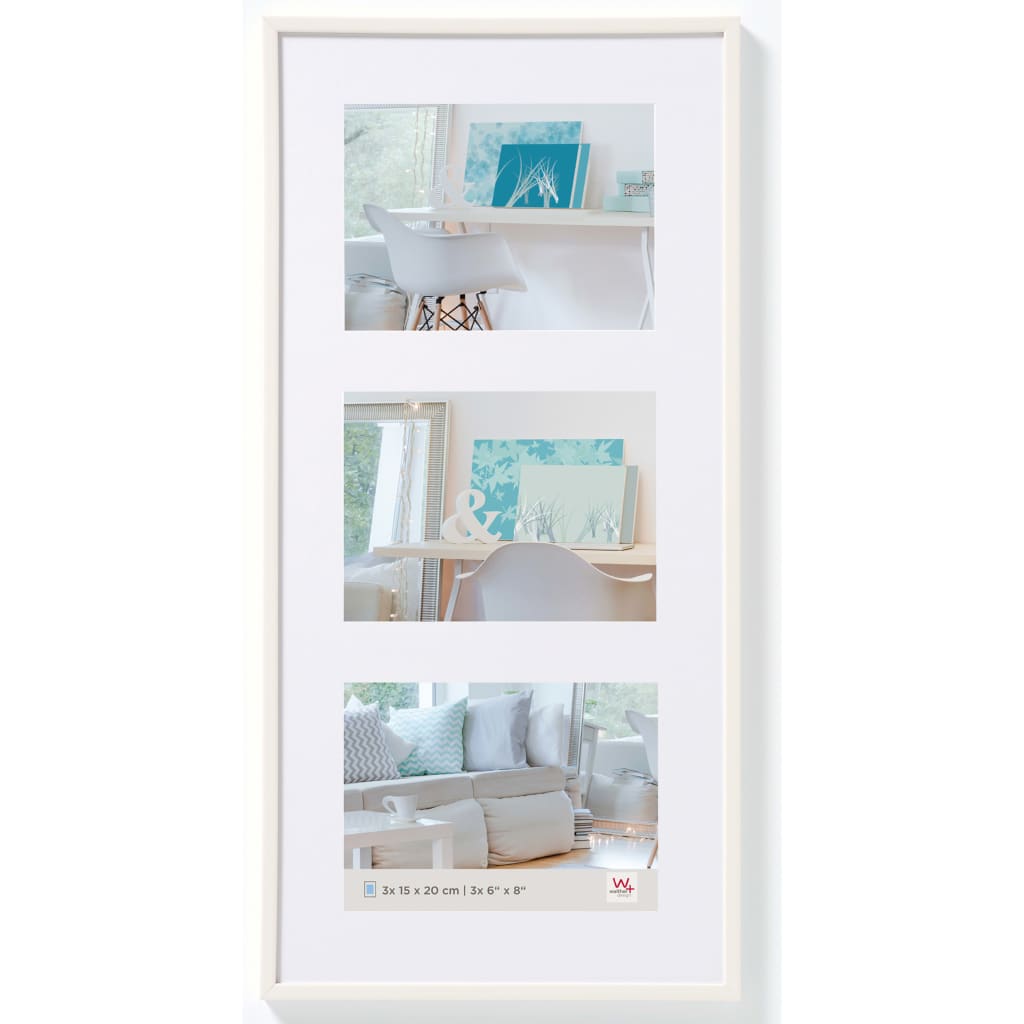 Cornice Portafoto Walther Design 10x15 In Legno Bianco Con Scritta Simplify - Decorazione Moderna