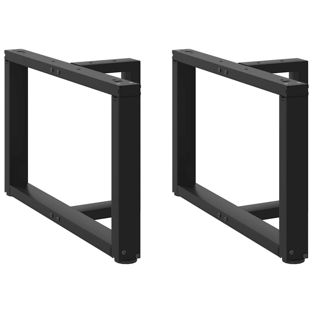 Nogi do stolika kawowego w kształcie litery T 2 szt. Czarne 70x25x(42-43) cm Stal vidaXL