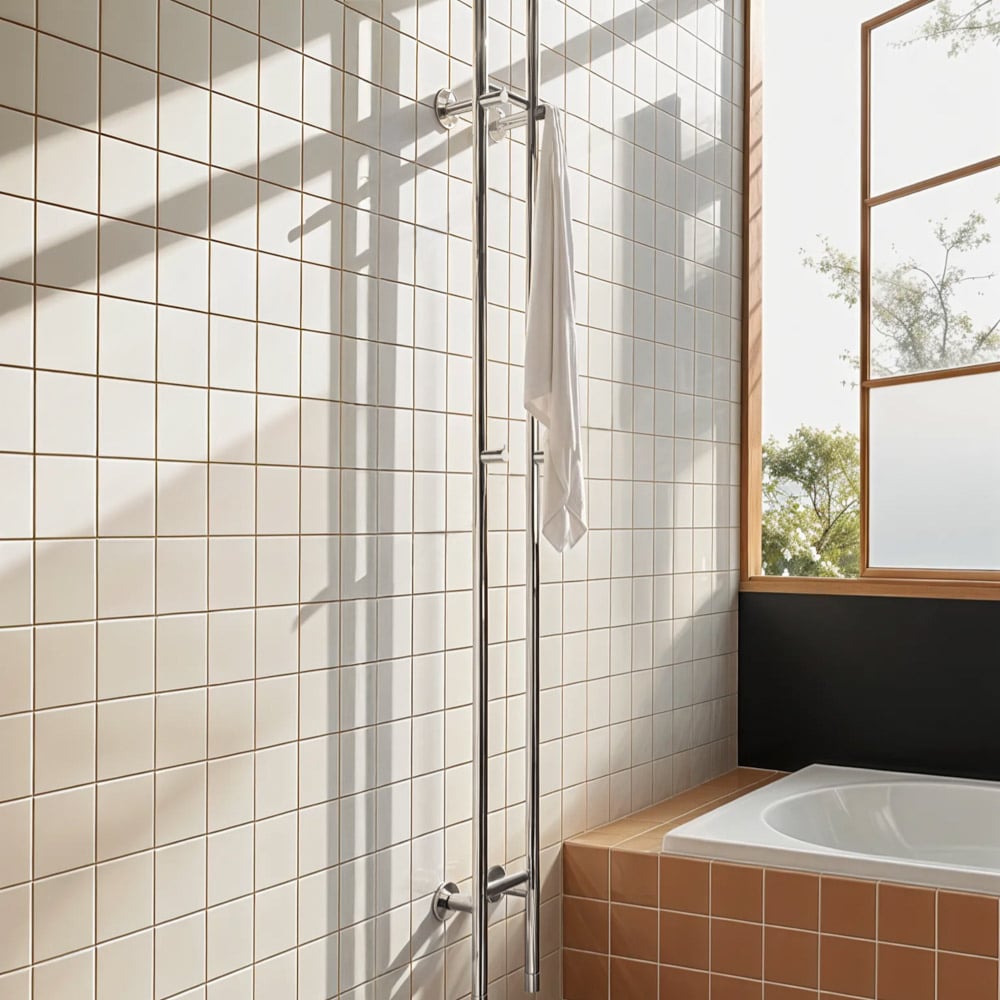 CREATE - WARM TOWEL TUBE - Elektryczny wieszak na ręczniki 60W/120W - Inox