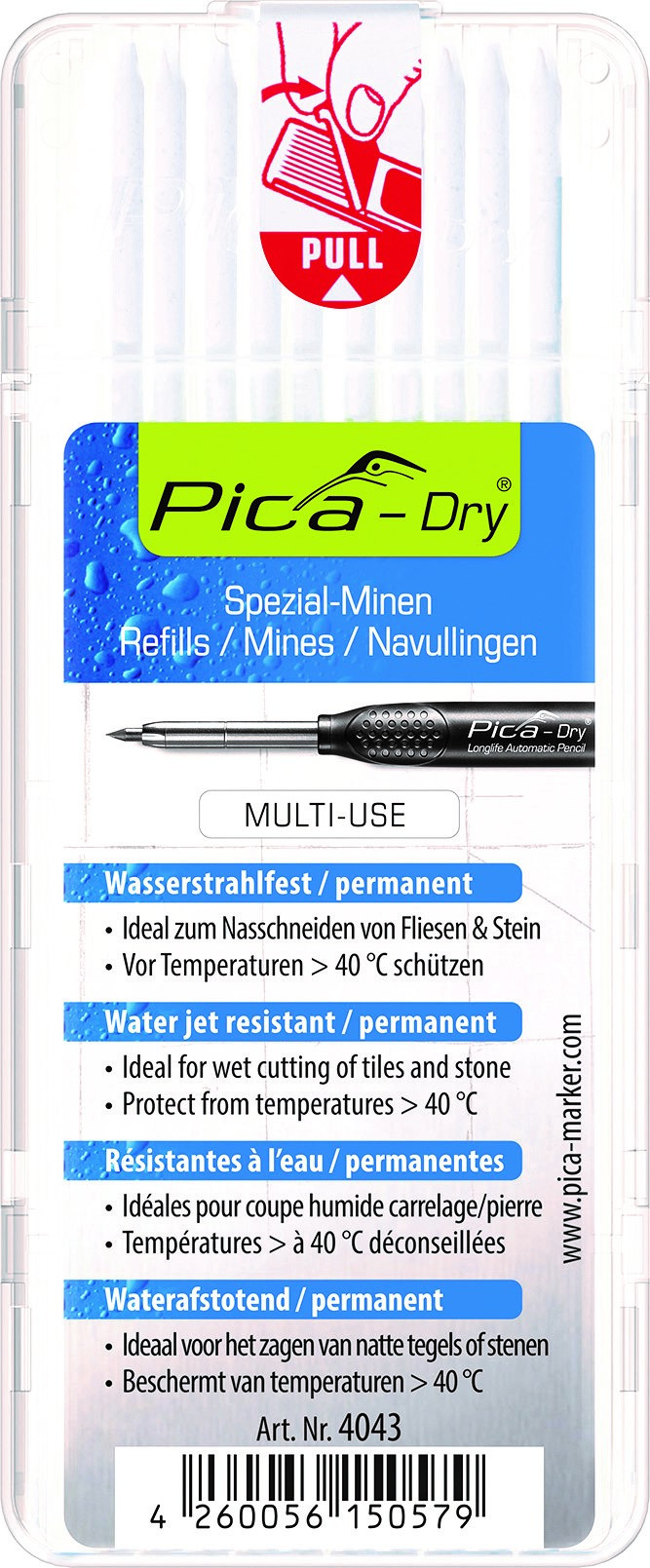 Pica zestaw wkładów Pica-Dry 10x biały - 4043
