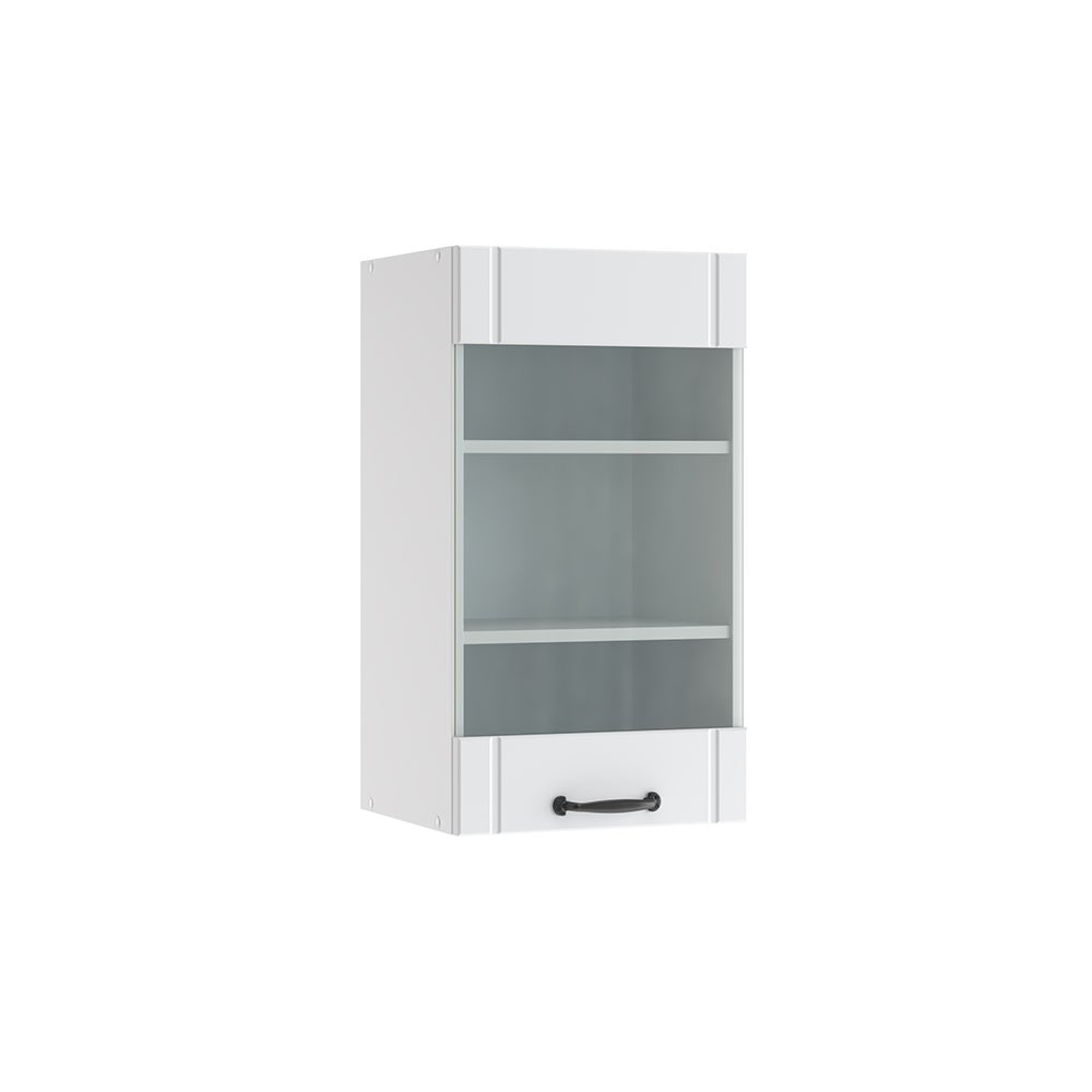 Vicco Szklana szafka kuchenna Fame-Line, Biały domek wiejski, 40 cm