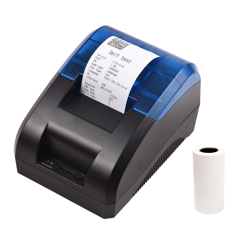 Imprimante Thermique De Reçus Bisofice 80mm - USB + LAN, Coupe Automatique, ESC/POS, Pour Restaurants Et Commerces, Blanche