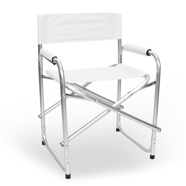 Chaise Pliante Ultra-légère SODIAL - Blanc Crème - Pour Camping, Pique-nique, Extérieur
