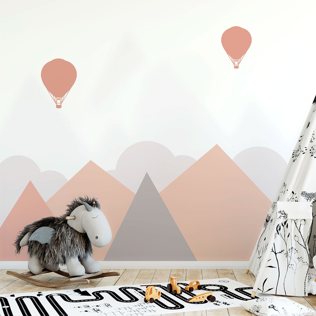 Adesivi bambino giganti montagne scandinave Stockholm - Sticker adesivo - adesivi murali - 90x120cm - 5