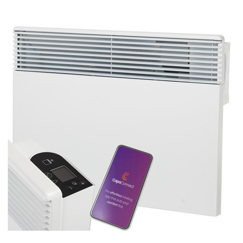 Grzejnik elektryczny 2000W konwektorowy energooszczędny ścienny Wi-Fi IPX4 Intuis TACTIC