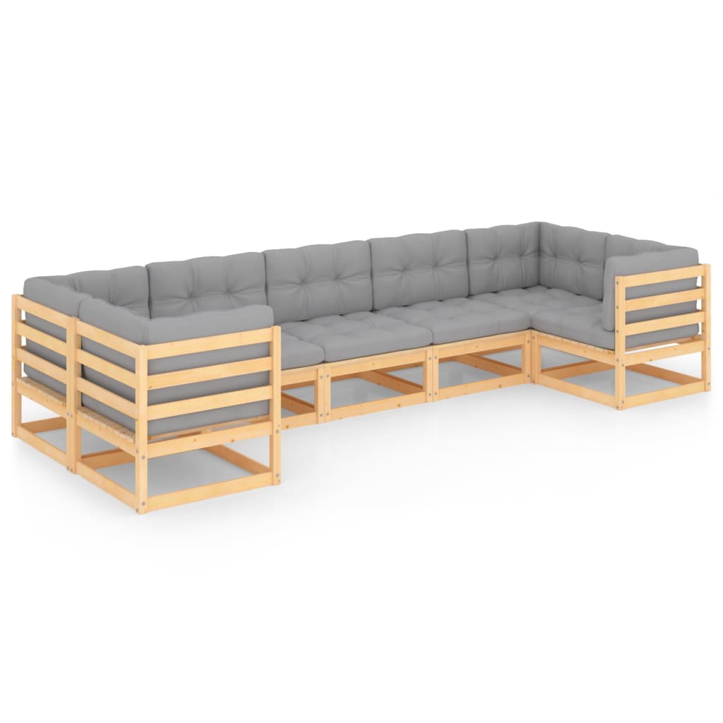 Cuscini Profondi Per Mobili Da Giardino, 2 Pezzi, Impermeabili, Con Lacci, Grigi, 23,5x25,5x5 Cm E 23,5x13,5 Cm
