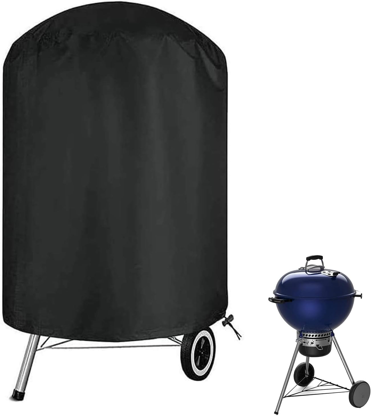Pokrowiec na grill węglowy, pokrowiec na grilla 275 cali, wytrzymały i wodoodporny pokrowiec na wędzarnię zewnętrzną, okrągły pokrowiec na grilla
