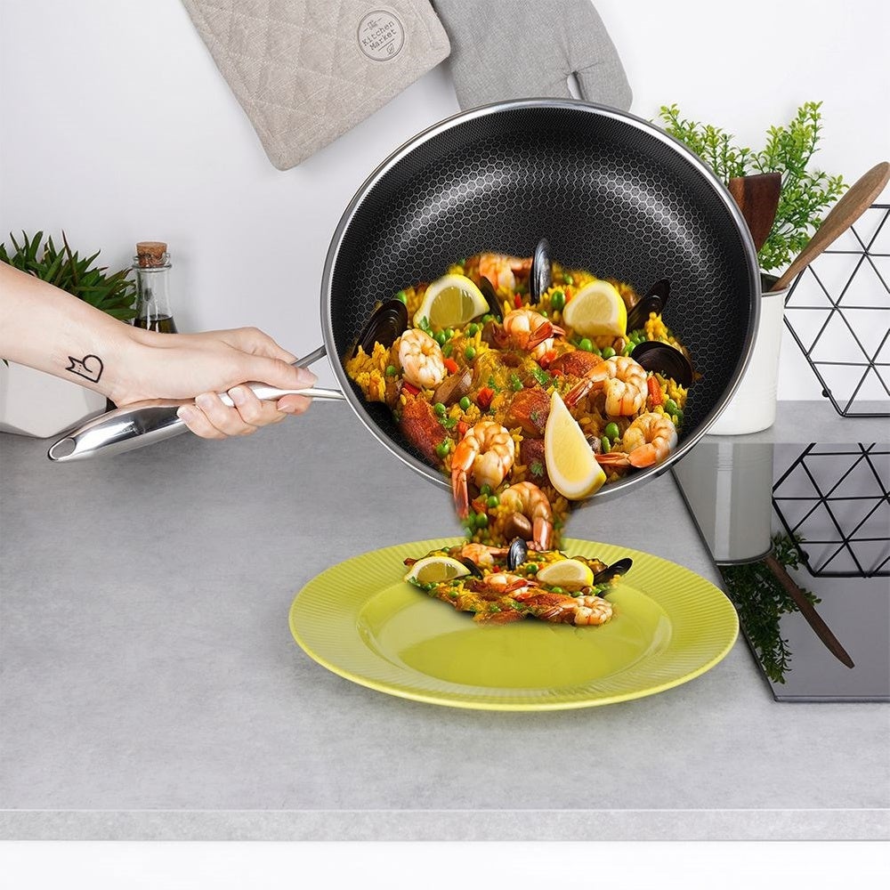 Patelnia stalowa głęboka COOKCELL 28 cm - 4