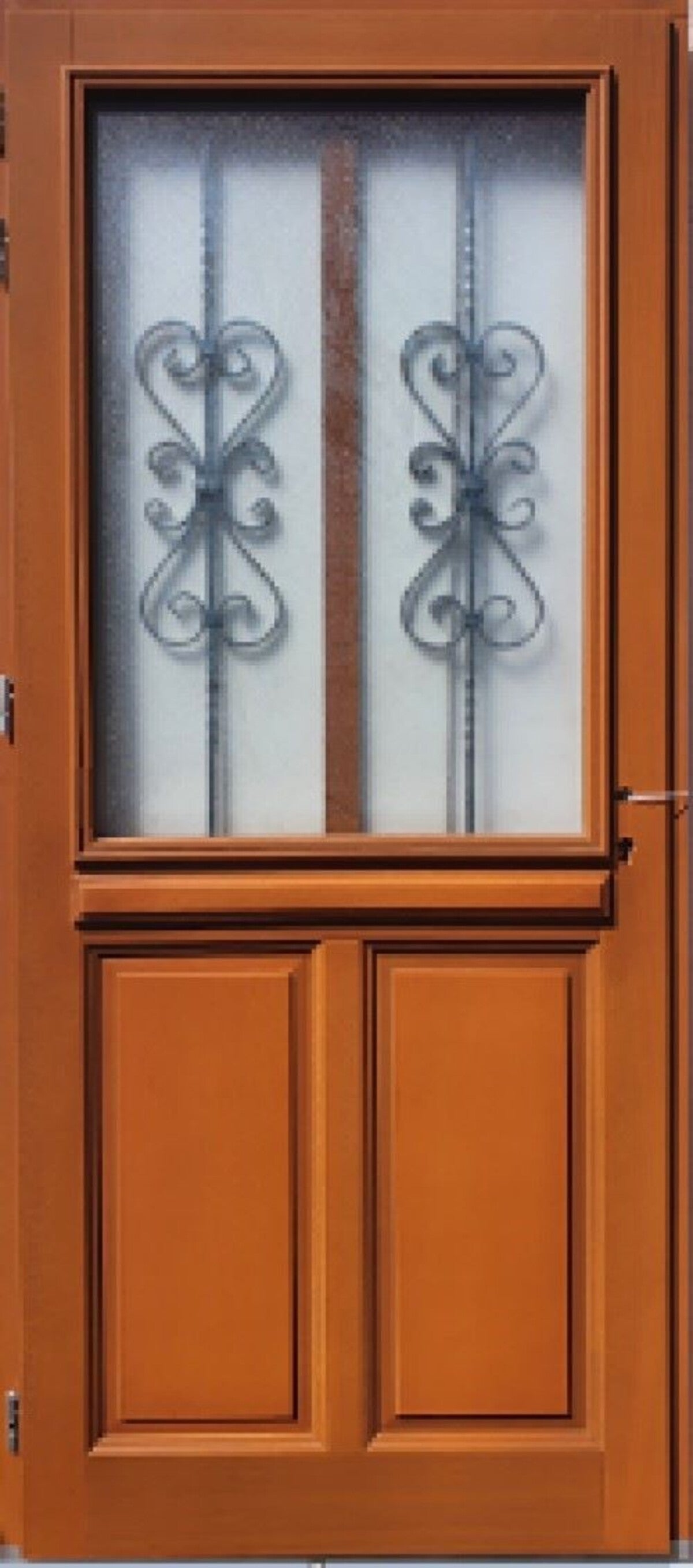 Porte D'entrée Bois Vitrée Syrah H215 X L90 Cm Côte Tableau, P.droit Gd Menuiseries - 3