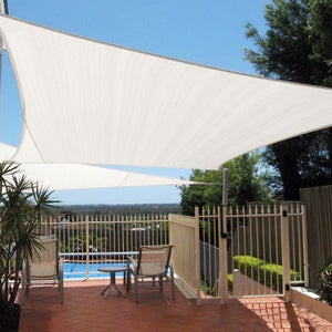 Tenda Vela Ombreggiante Rettangolare 450x600 Cm – Impermeabile E Anti-UV 98% – Per Giardino, Terrazzo E Piscina (Grigio Chiaro)