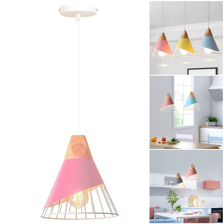 Lampa wisząca w stylu vintage, industrialny plafon metalowy, nowoczesny żyrandol z żarówką, lampa wisząca do jadalni, kawiarni, ciepłe światło 3000 K