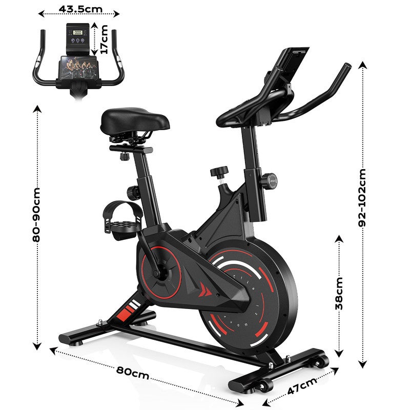 Bicicleta estática concebida para ginásios domésticos, silenciosa, suporta até 120 kg - 2