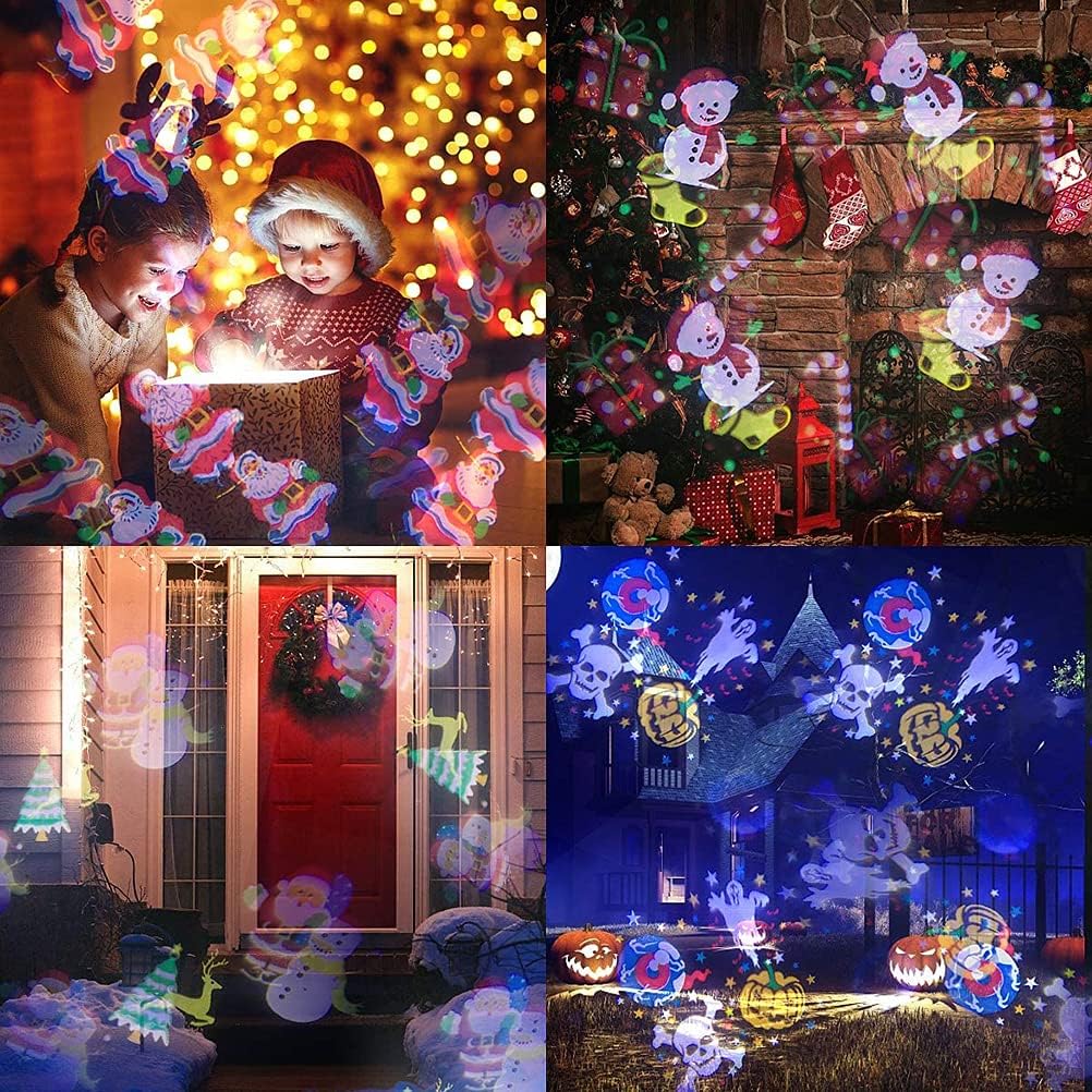 Projecteur LED de Noël étanche, idéal pour la décoration intérieure et extérieure, Noël, les fêtes et Halloween. - 4