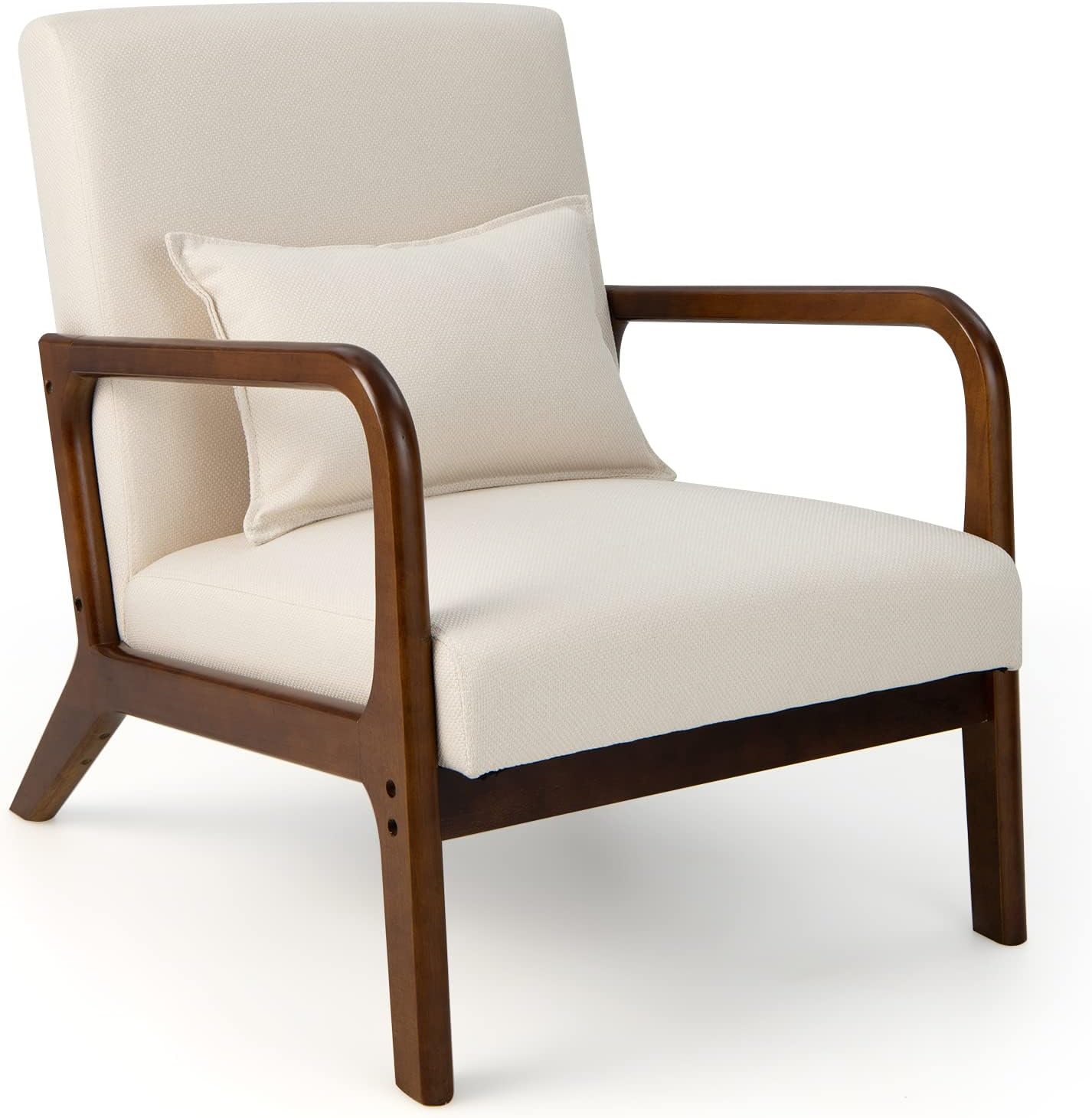 Repose-pieds Pliable En Bambou Et Tissu Chenille - 47x31x44 Cm, Capacité 100 Kg - Pour Salon, Chambre, Bureau - Tabouret De Maquillage - Couleur Naturel/marron