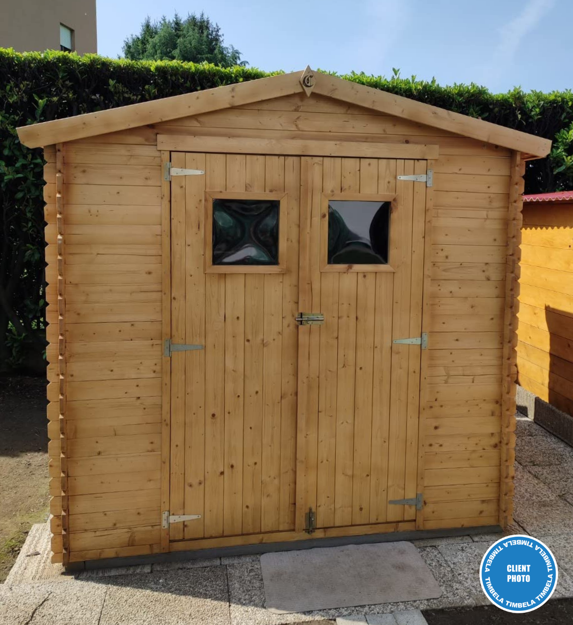 Abri de jardin en bois - Stockage extérieur I236xL226xH218 cm/ 4.33 m2 Petit abri à outils, Local à vélos - Toit imperméable, fenêtres TIMBELA M369 - 8