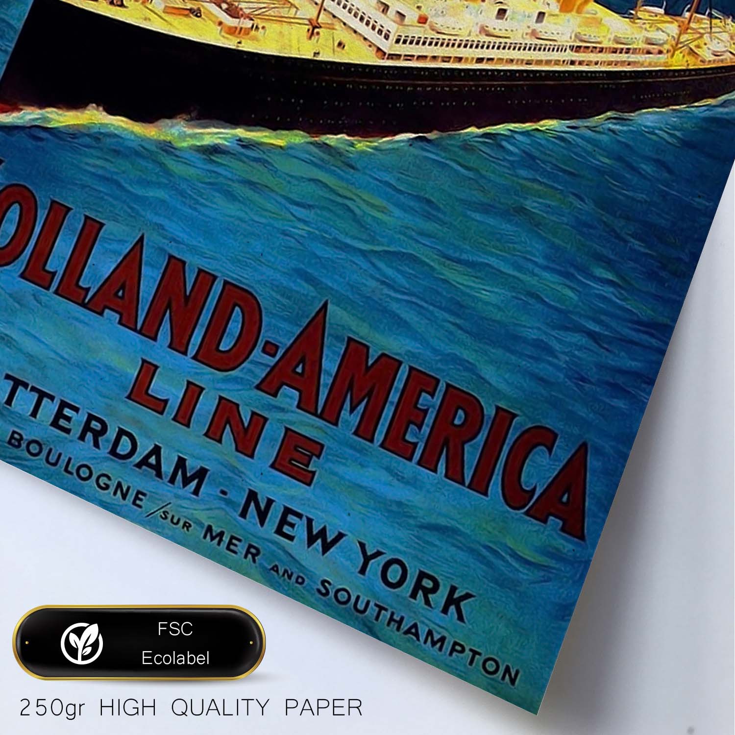 Poster Vintage De Holanda. Con Imagenes Vintage Y De Publicidad Antigua. Marco Madera Clara - A3 - 2