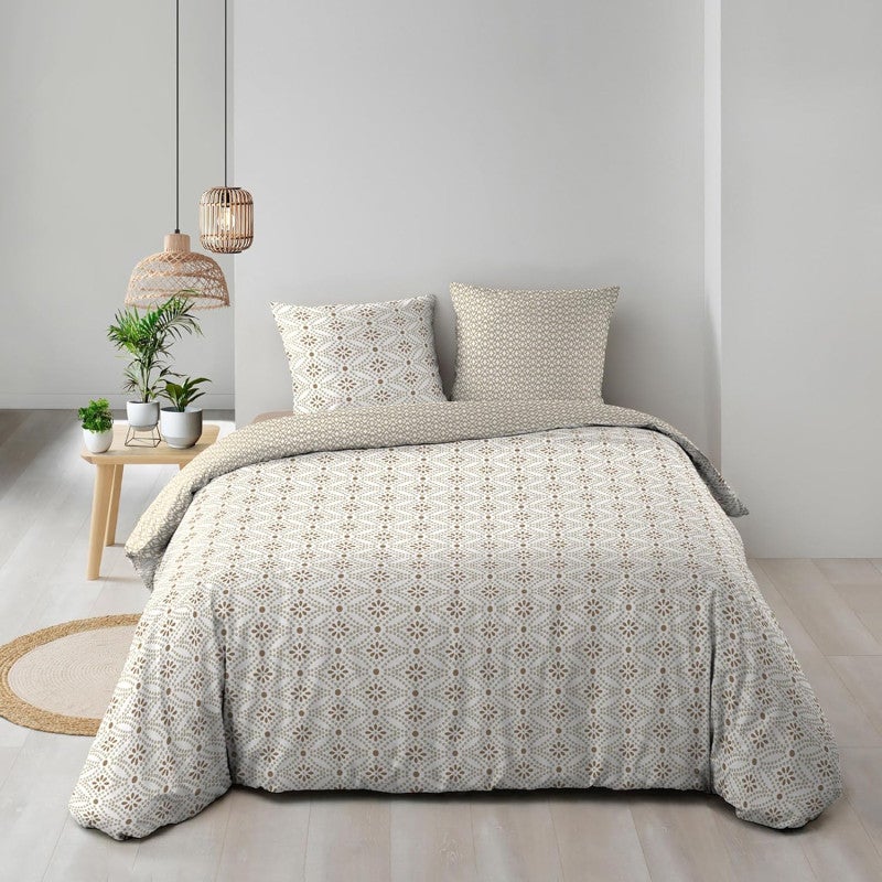 Housse de couette 260 x 240 cm coton 42 fils + 2 taies Brianna - 6