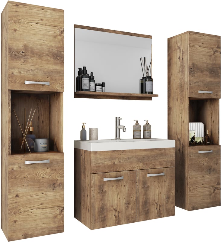 Zestaw mebli łazienkowych MINIO go for it MONTANA kasztan breslau 1 kpl.