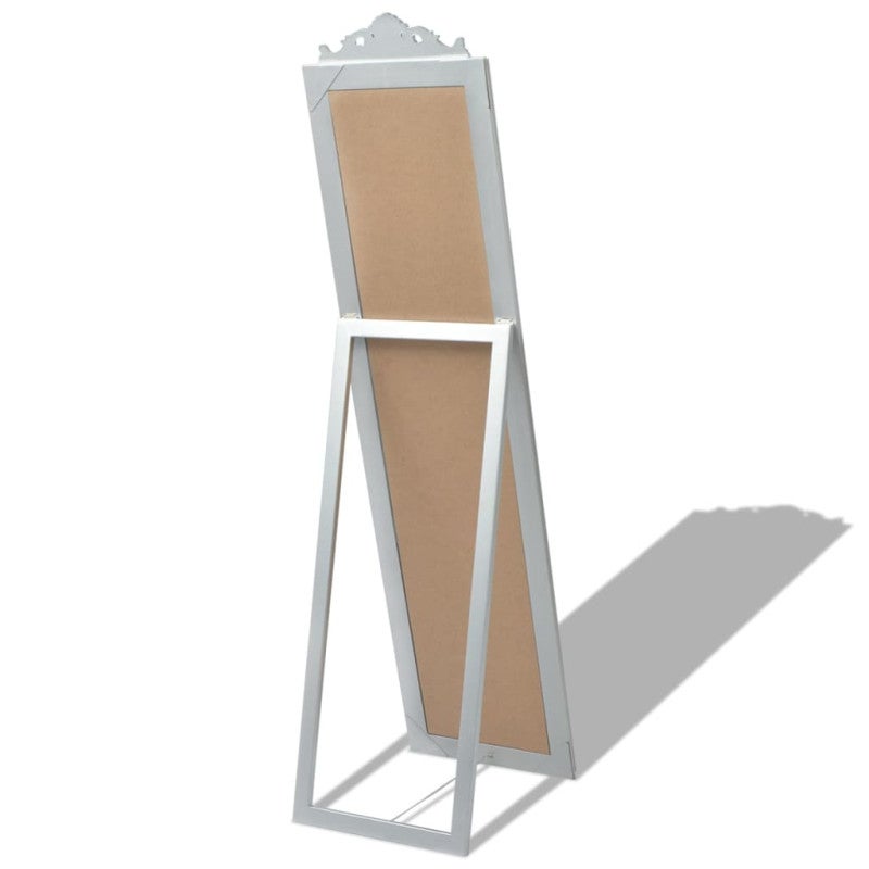 Miroir sur pied Style baroque 160x40 cm Argenté - 4