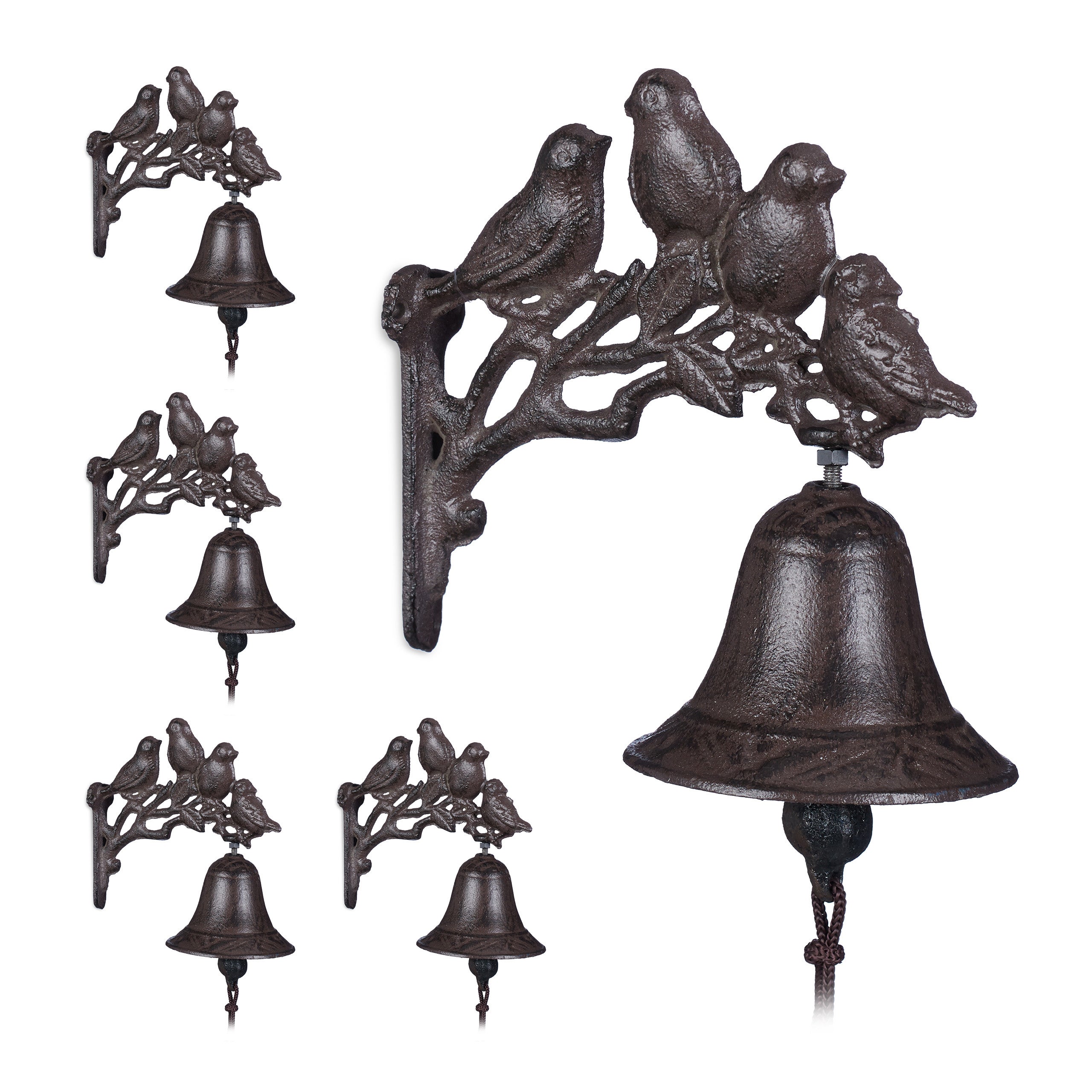 Cloche En Fonte Murale Ou De Porte - Décoration Fer Style Antique - Train Décoratif - Aubaho