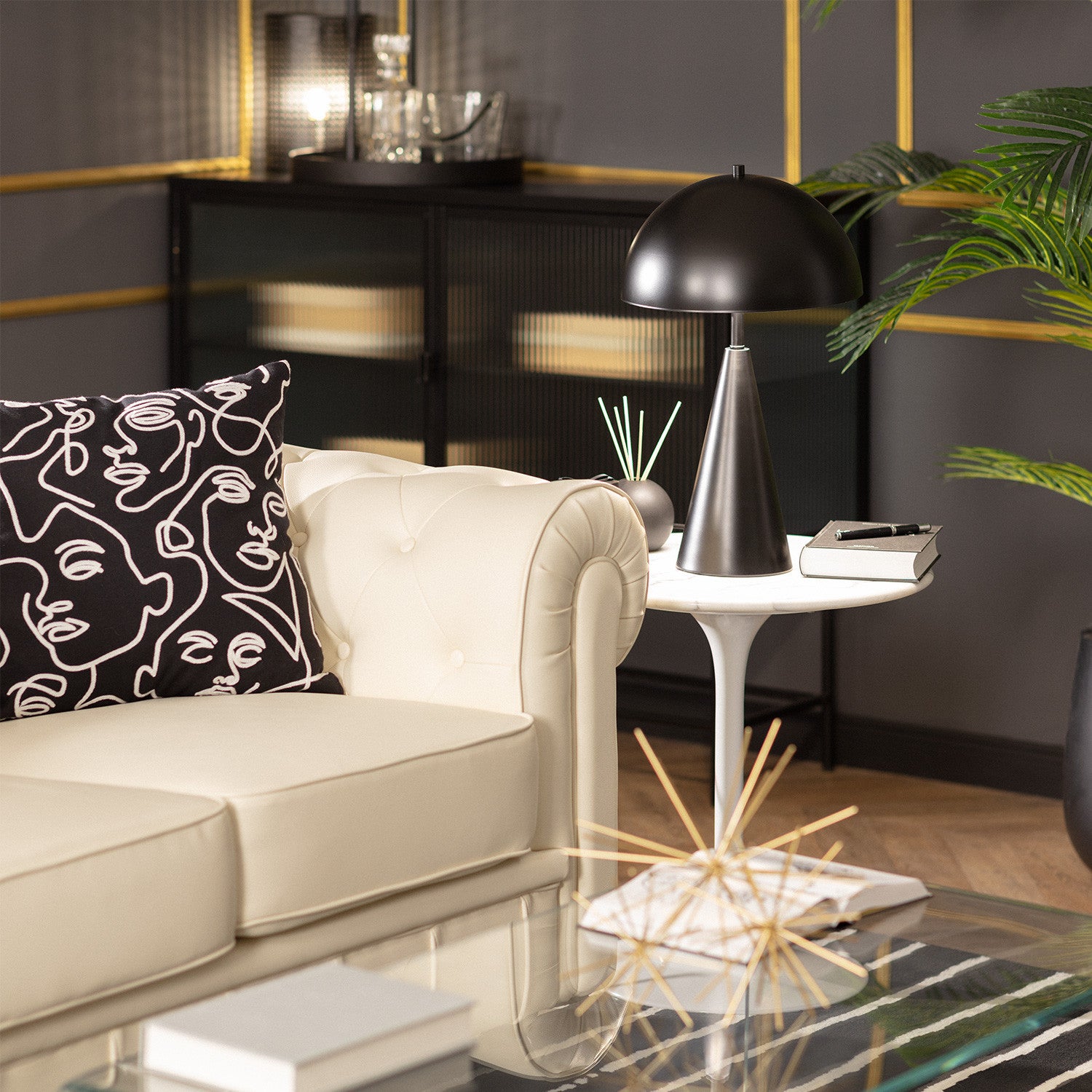 Lampe à poser en métal Shimo Noir - 2