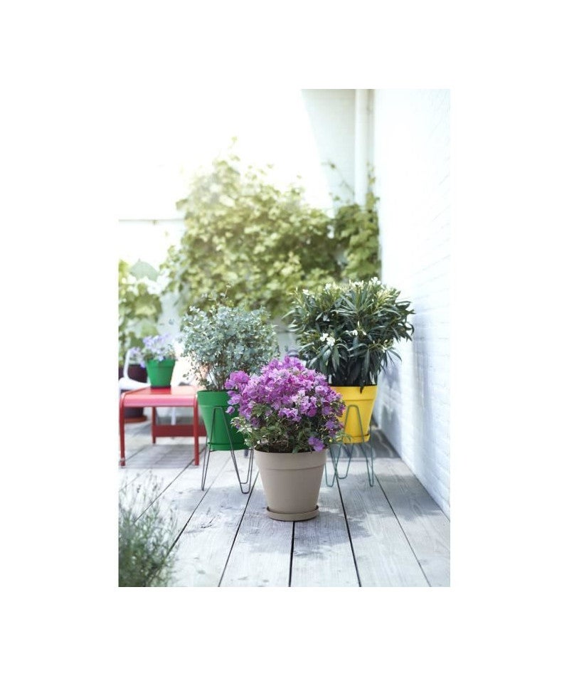 Elho Loft Urban Soucoupe Ronde 21 - Jaune - L 21 x B 20.9 x H 3 cm - extérieur-accessoires - 100% recyclé - 3