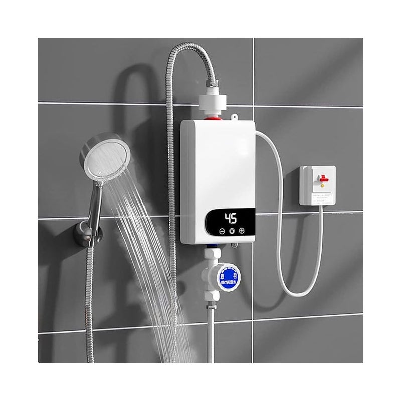 Podgrzewacz wody elektryczny przepływowy, odpowiedni do kranów z ciepłą wodą w prysznicach, kuchni i łazienkach, 5500 W