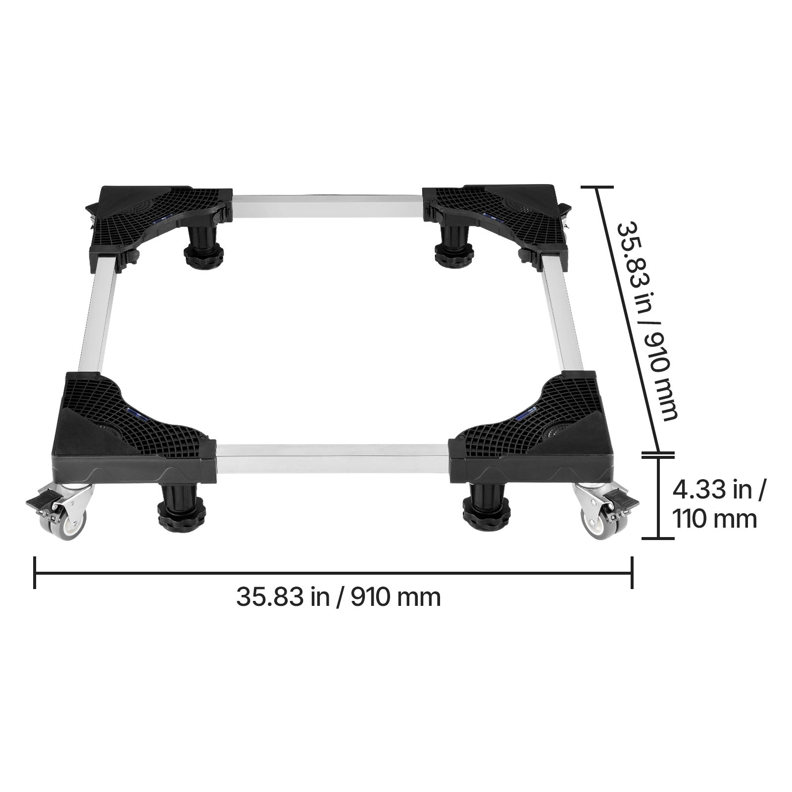 Suporte para eletrodomésticos,SucceBuy capacidade de carga de até 500 kg,base com 8 rodas giratórias,4 das quais equipadas com freios - 2