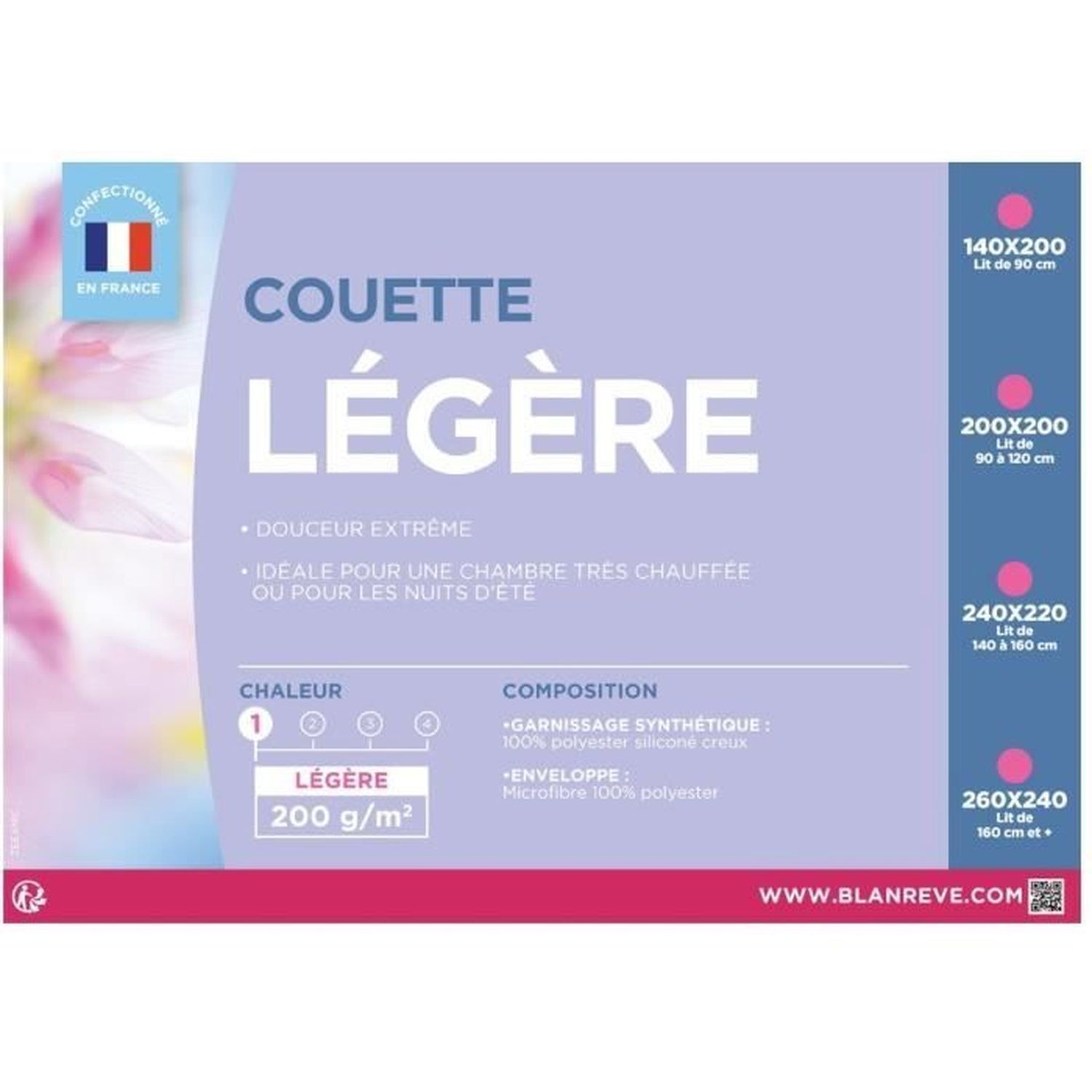 Edredão Blanreve Microfibra Ligeiro Branco 200 x 200 cm - 4