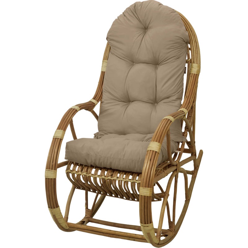 Poduszka na fotel bujany rattanowy wiklinowy AMPO beżowy 1 szt.