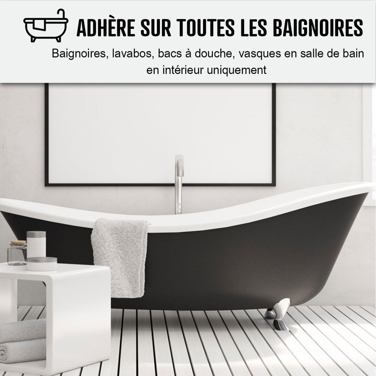 PEINTURE BAIGNOIRE LAVABO - Résine Époxy Pour Rénovation - 1 kg (jusqu'à 3 m² en 2 couches) Gris Argent - RAL 7001 - ARCANE INDUSTRIES - 5