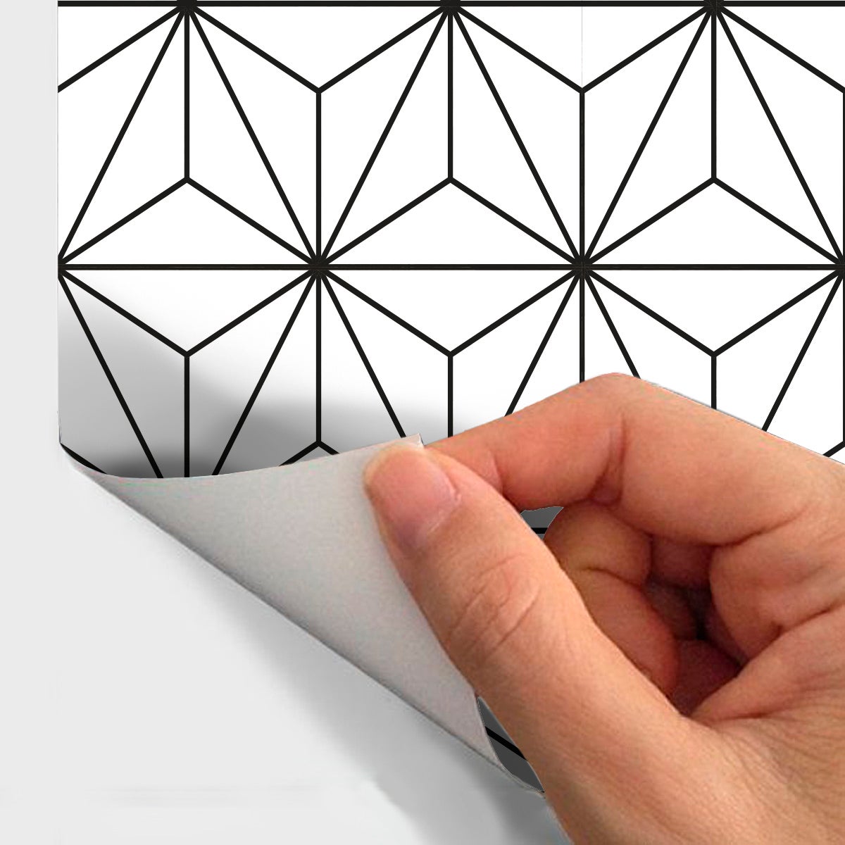 Adesivo carta da parati scandinava alric - Sticker adesivo - adesivi murali - 50x50cm - 4