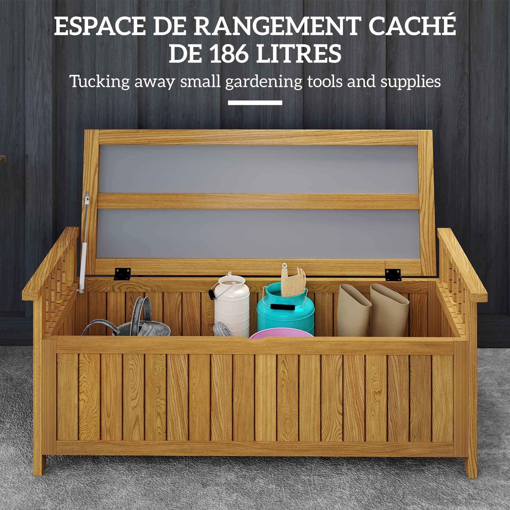 Banc de jardin Bois de sapin Outsunny - 5