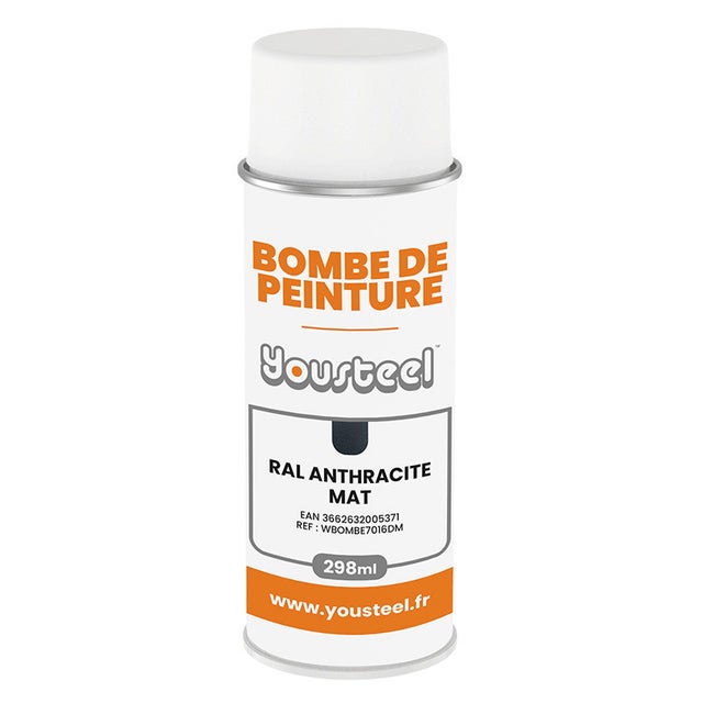 Bombe de retouche 298 ml Finition MAT Anthracite mat
