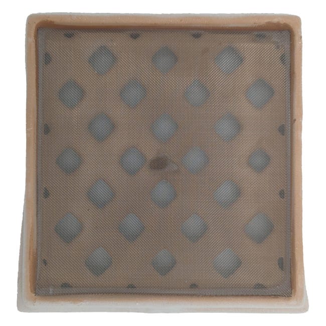Grille d aération Claustra Terre cuite Blanche 25 x 24 cm Grille d aération Claustra Terre cuite Blanche 25 x 24 cm